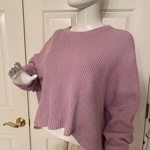 Free People Festive Pier Lilac Crew Neck Sweater Small